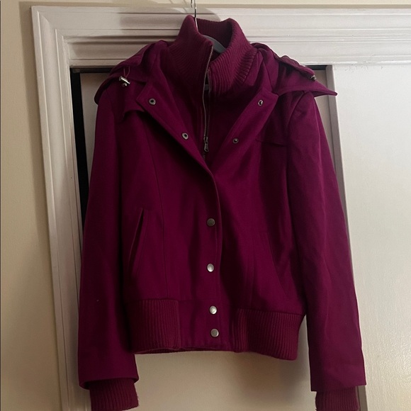 New York & Company Jackets & Blazers - New York & Company Women's Deep Red Bomber Jacket